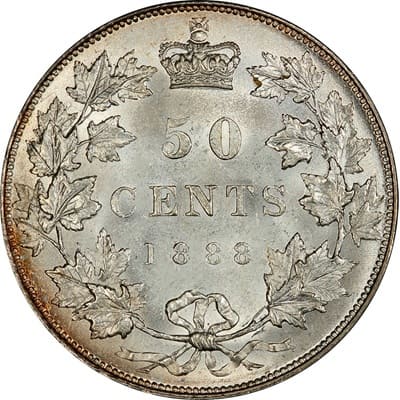 Canadian 1888 50 Cent Value