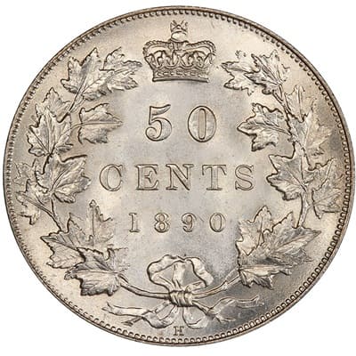 Canadian 1890 50 Cent Value