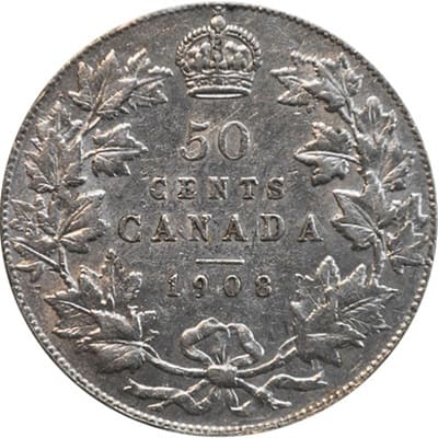 Canadian 1908 50 Cent Value
