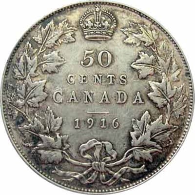 Canadian 1916 50 Cent Value