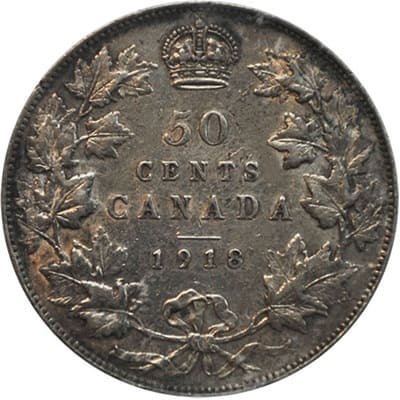 Canadian 1918 50 Cent Value