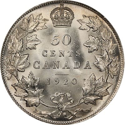 Canadian 1920 50 Cent Value