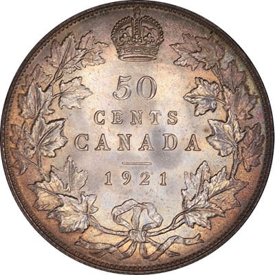 Canadian 1921 50 Cent Value