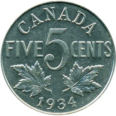 Canadian 1934 50 Cent Value