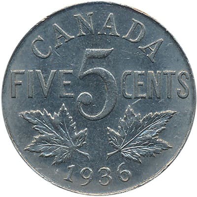 Canadian 1936 50 Cent Value