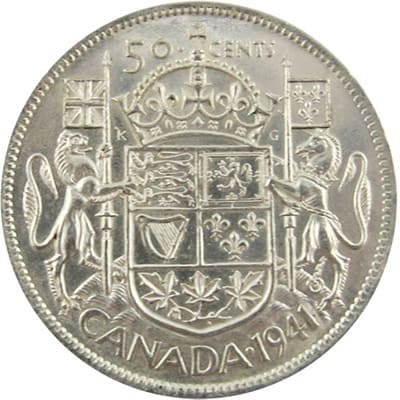 Canadian 1941 50 Cent Value