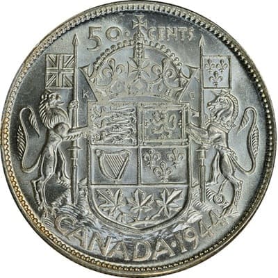 Canadian 1944 50 Cent Value