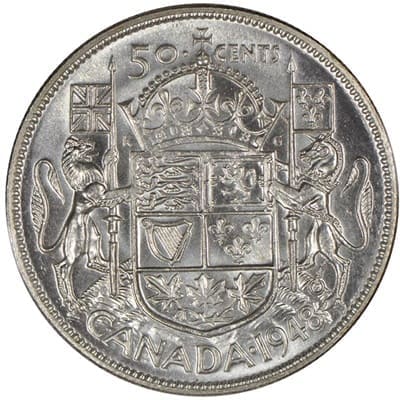 Canadian 1948 50 Cent Value