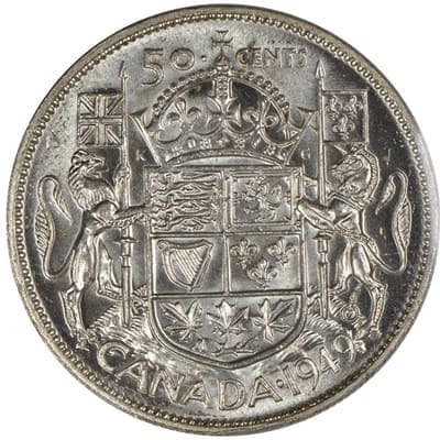 Canadian 1949 50 Cent Value