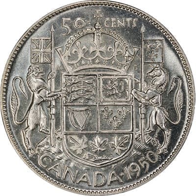 Canadian 1950 50 Cent Value