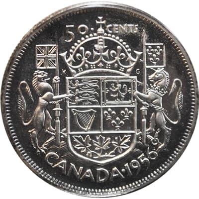 Canadian 1956 50 Cent Value