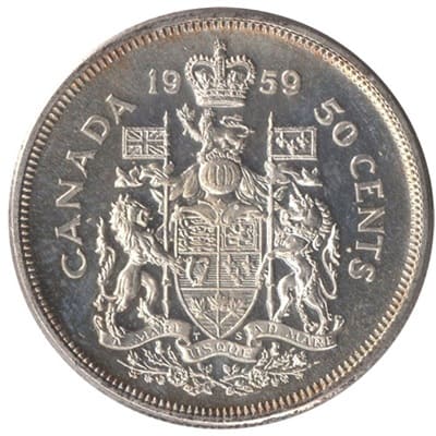 Canadian 1959 50 Cent Value