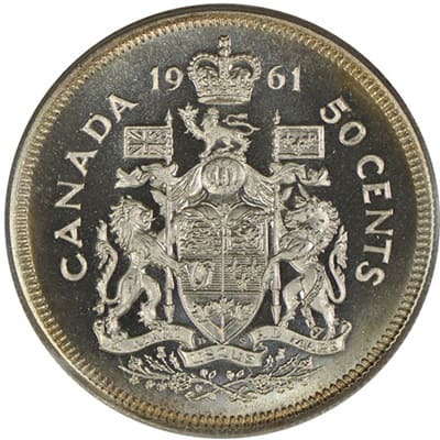 Canadian 1961 50 Cent Value