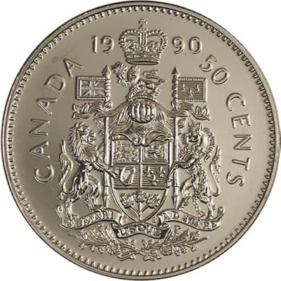 Canadian 1990 50 Cent Value