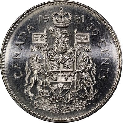 Canadian 1991 50 Cent Value
