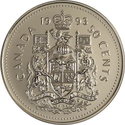 Canadian 1993 50 Cent Value