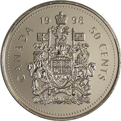 Canadian 1998 50 Cent Value