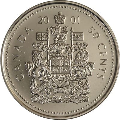 Canadian 2001 50 Cent Value