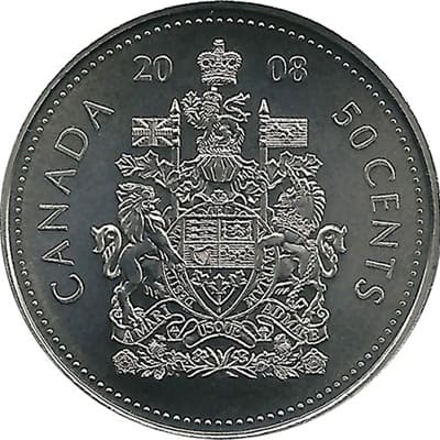 Canadian 2008 50 Cent Value