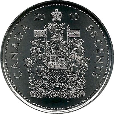 Canadian 2010 50 Cent Value