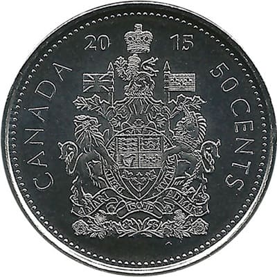 Canadian 2015 50 Cent Value