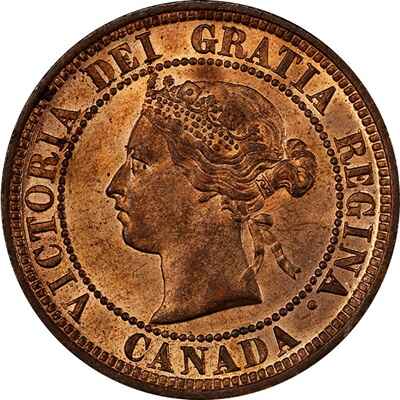 Canadian Canadian 1876 Large Cent Value