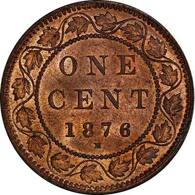 Canadian 1876 Large Cent Value