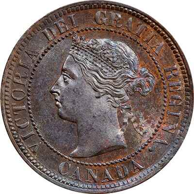 Canadian Canadian 1884 Large Cent Value