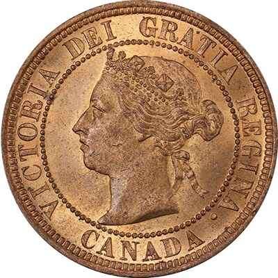 Canadian Canadian 1887 Large Cent Value
