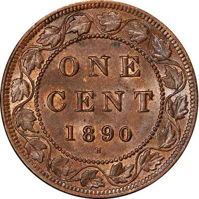 Canadian 1890 Large Cent Value