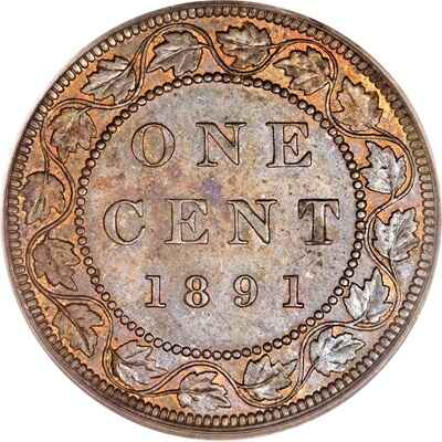 Canadian Canadian 1891 Large Cent Value