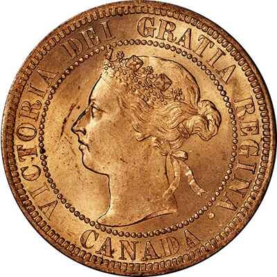 Canadian Canadian 1892 Large Cent Value