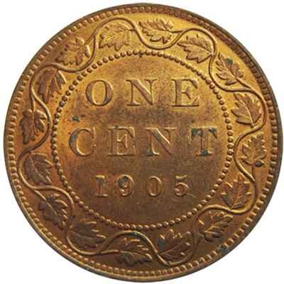 Canadian 1905 Large Cent Value