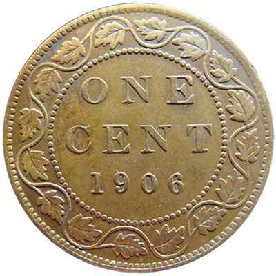 Canadian 1906 Large Cent Value
