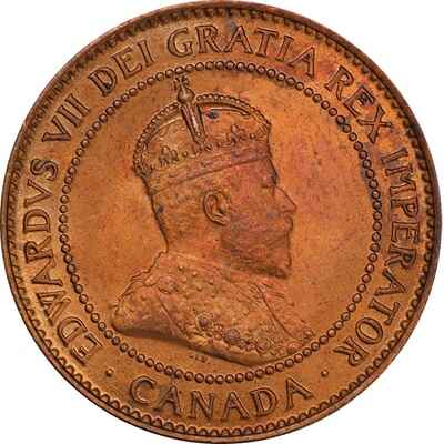 Canadian Canadian 1907 Large Cent Value
