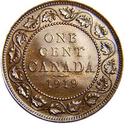 Canadian 1919 Large Cent Value