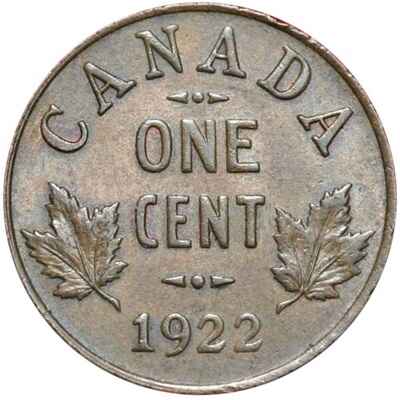 Canadian 1922 Small Cent Value
