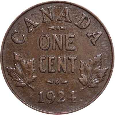 Canadian 1924 Small Cent Value