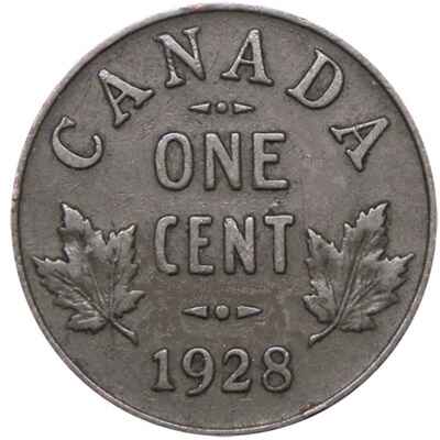 Canadian 1928 Small Cent Value
