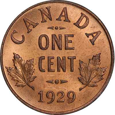 Canadian 1929 Small Cent Value