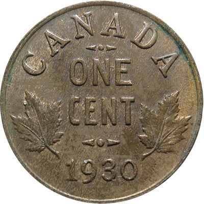 Canadian 1930 Small Cent Value