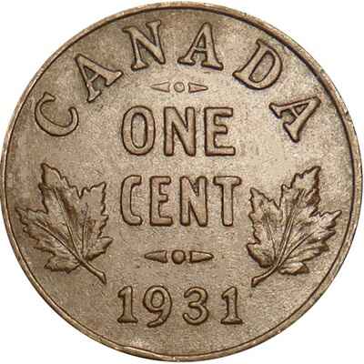 Canadian 1931 Small Cent Value