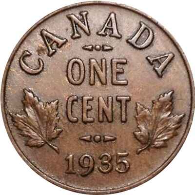 Canadian 1935 Small Cent Value