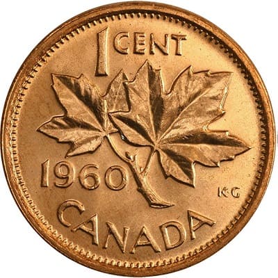 Canadian 1960 One Cent Value