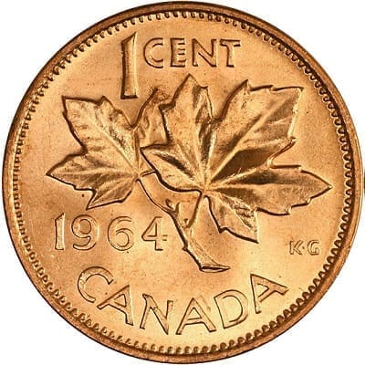 Canadian 1964 One Cent Value