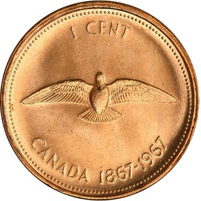 Canadian 1967 One Cent Value