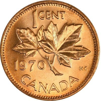Canadian 1970 One Cent Value