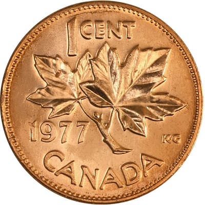 Canadian 1977 One Cent Value