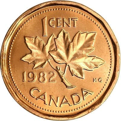Canadian 1982 One Cent Value