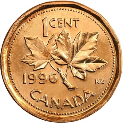 Canadian 1996 One Cent Value